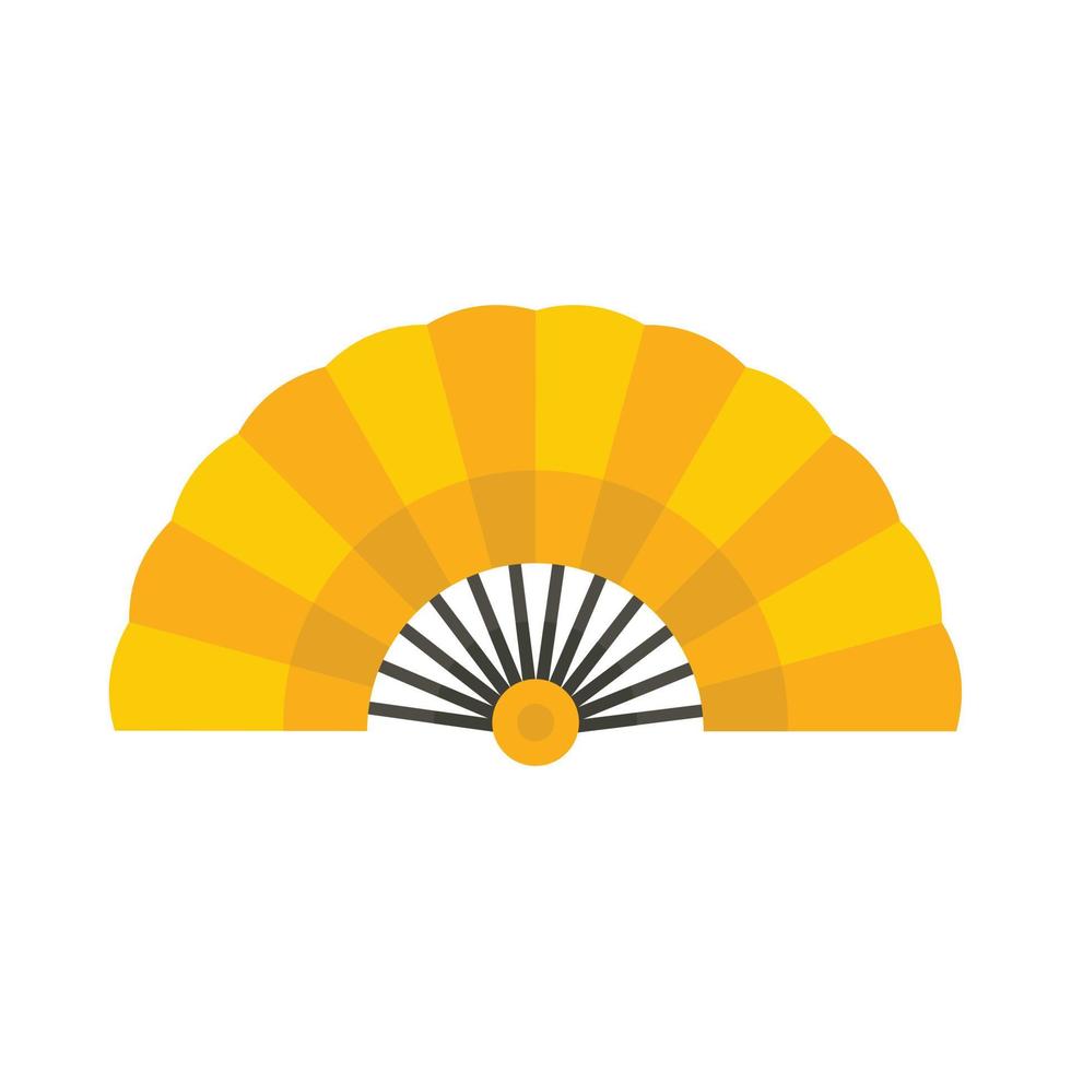 Tradition hand fan icon, flat style vector