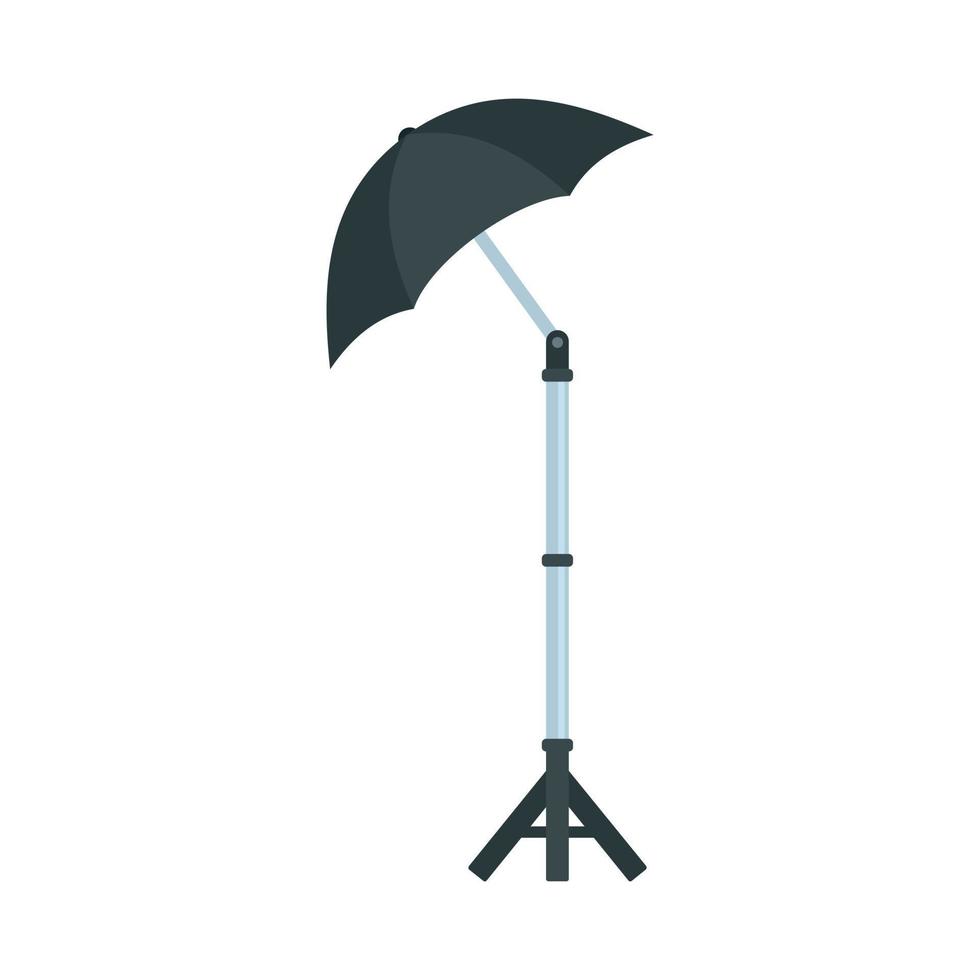 Shadow camera umbrella icon, flat style vector