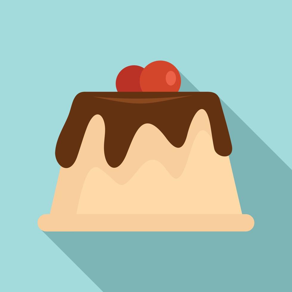 Creamy cake icon, flat style vector