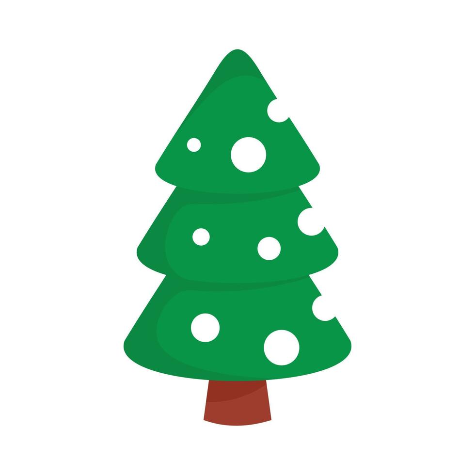 icono de árbol de abeto de Navidad, estilo plano vector