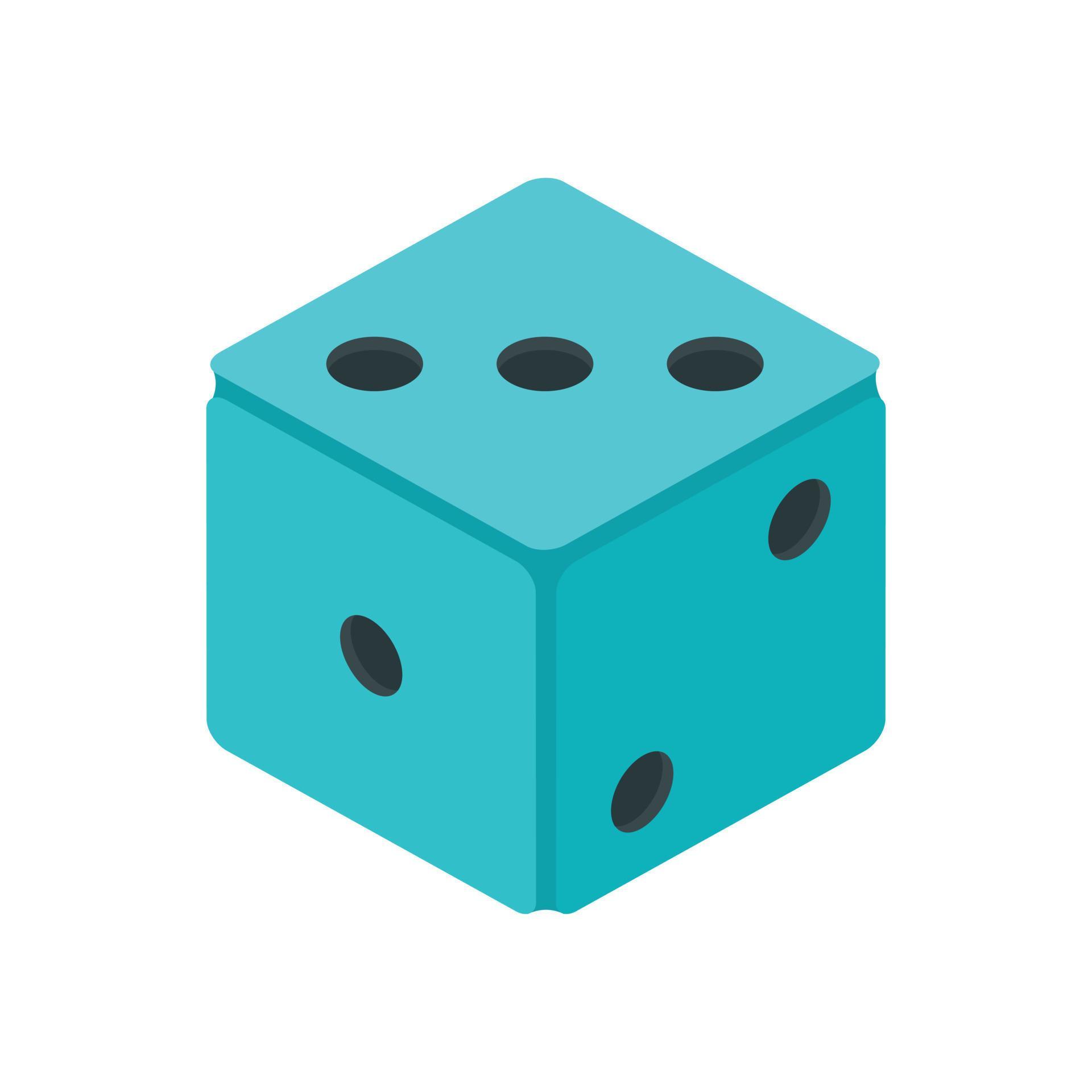 Small dice icon, flat style 14479131 Vector Art at Vecteezy