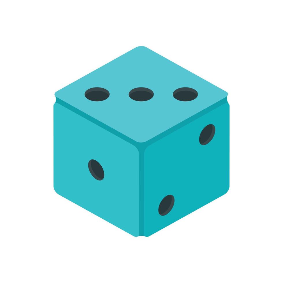 Small dice icon, flat style vector