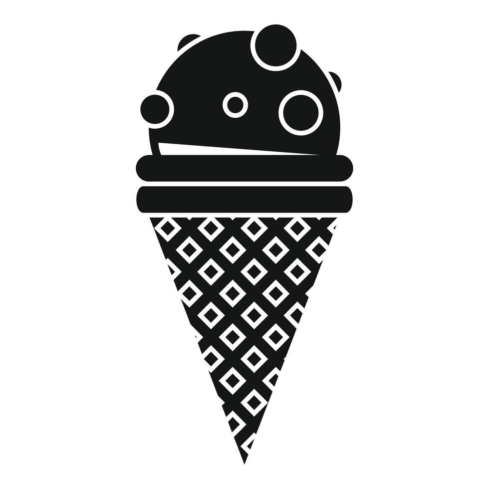 Cold ice cream icon, simple style vector