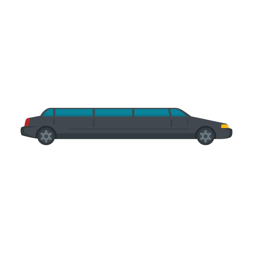 Vip limousine icon, flat style vector