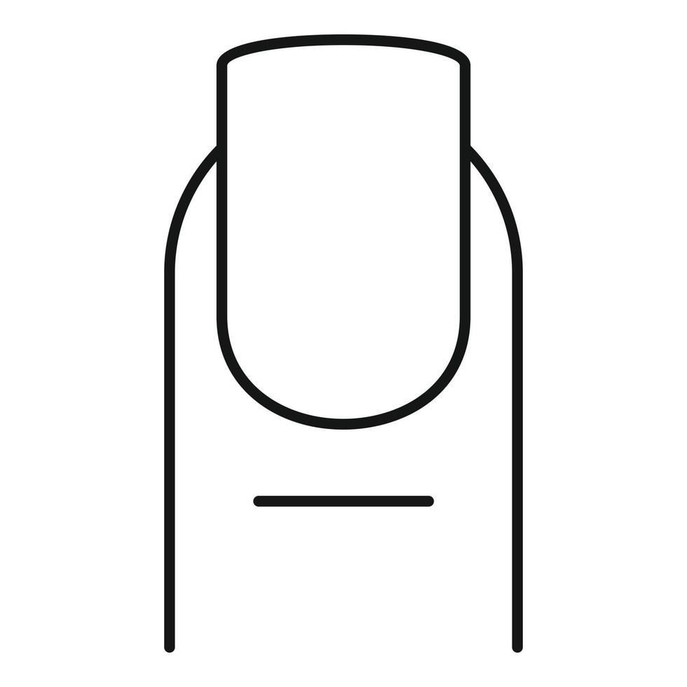 Nail manicure icon, outline style vector