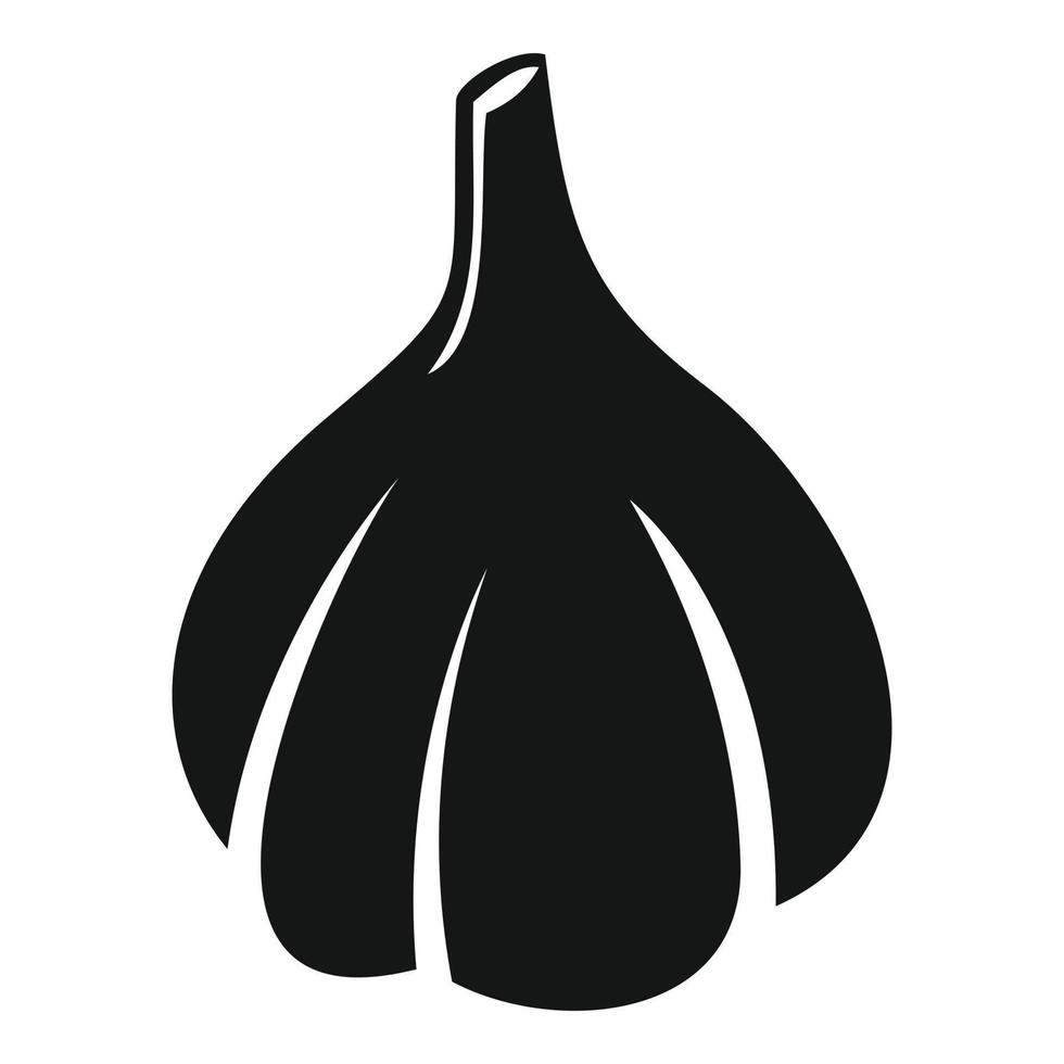 icono de ajo de comida, estilo simple vector