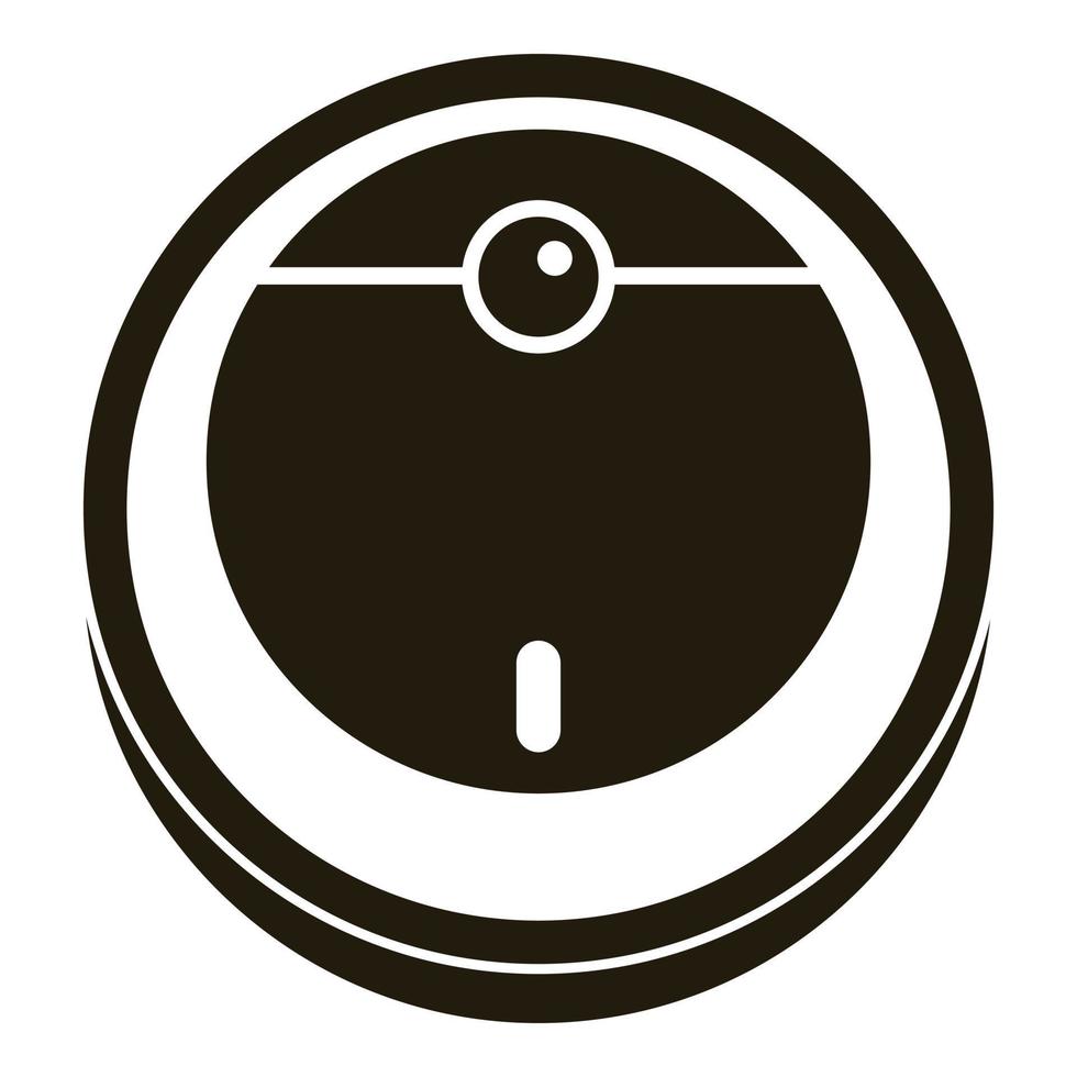 Smart robot vacuum cleaner icon, simple style vector