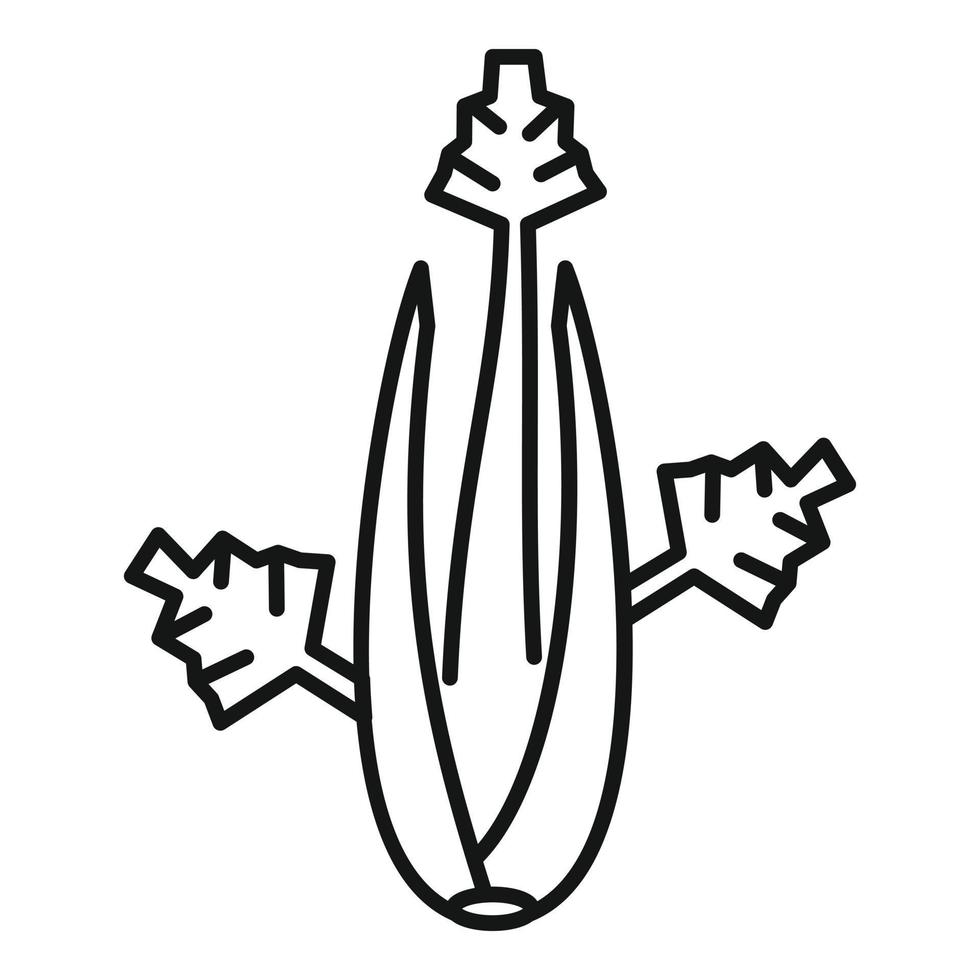 Celery leaves icon, outline style vector