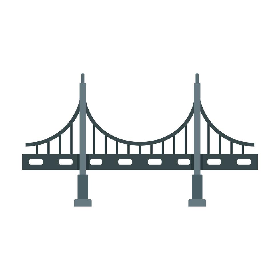 icono de puente de metal grande, estilo plano vector