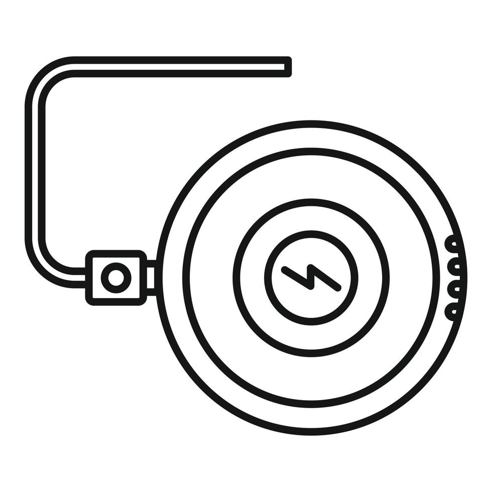 Smartphone wireless charger icon, outline style vector