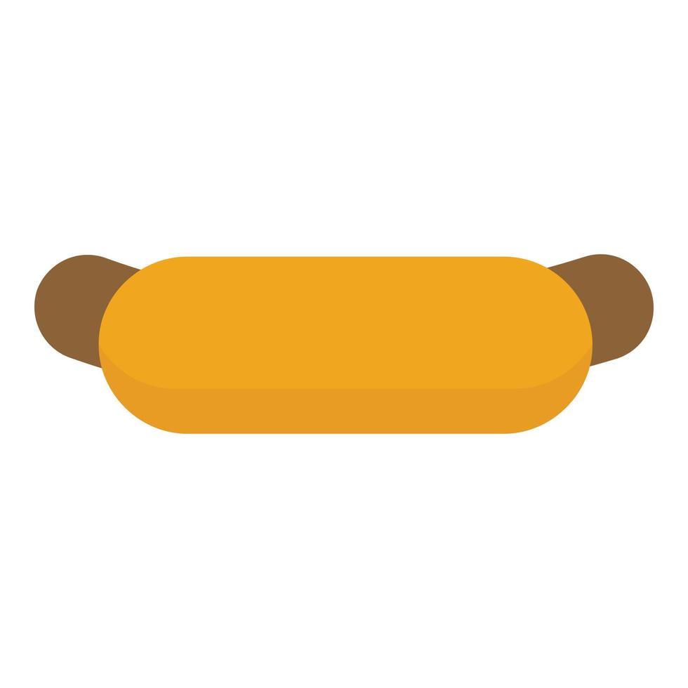 Hot dog icon, flat style vector