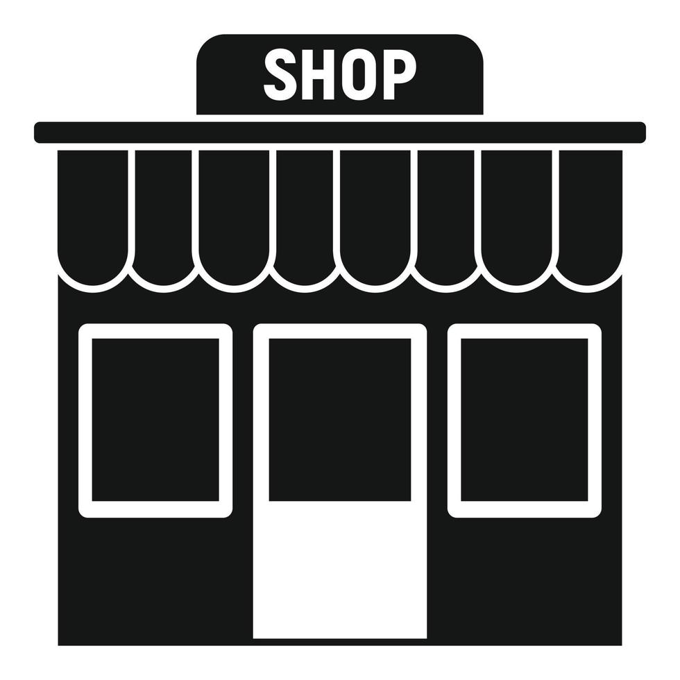 icono de la tienda de la calle, estilo simple vector