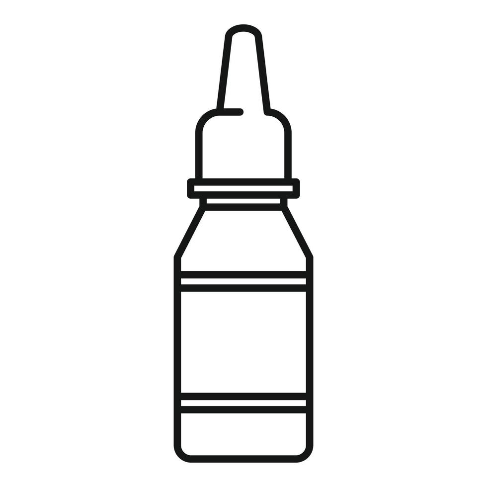 Plumbing oil bottle icon, outline style vector