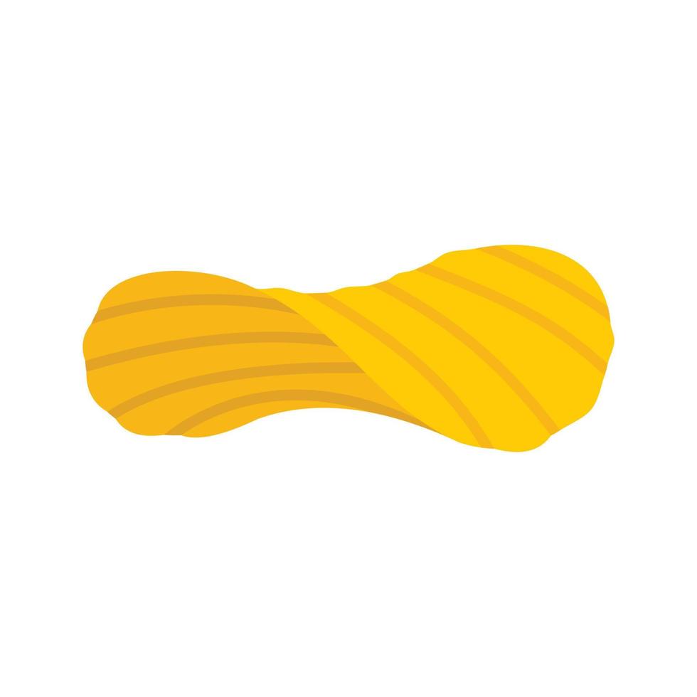 Potato rippled chips icon, flat style vector