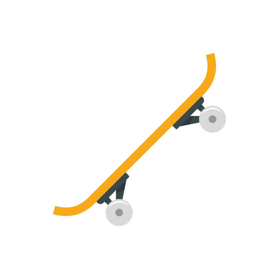 Side modern skateboard icon, flat style vector
