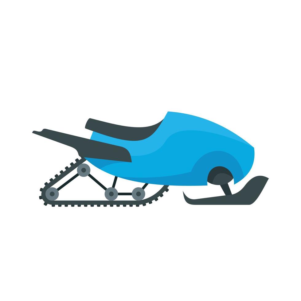 Snowmobile icon, flat style vector