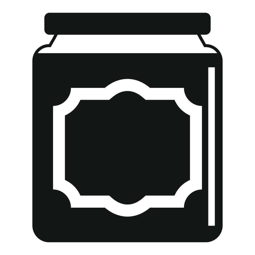 icono de tarro de condimentos, estilo simple vector