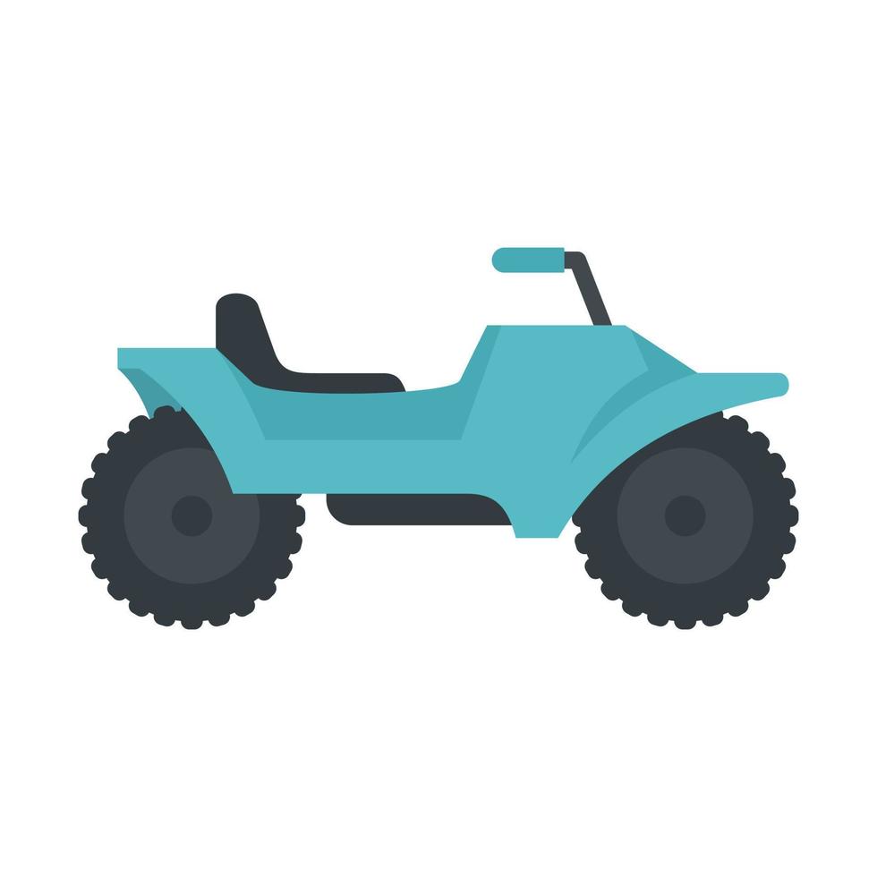 Desert quad bike icon, flat style vector