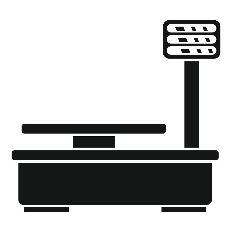 Modern scales icon, simple style vector