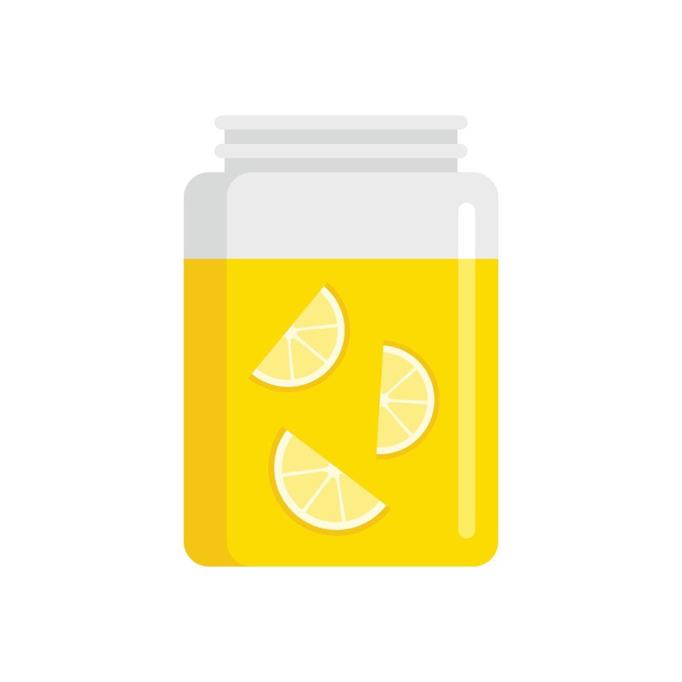 Lemonade jar icon, flat style vector