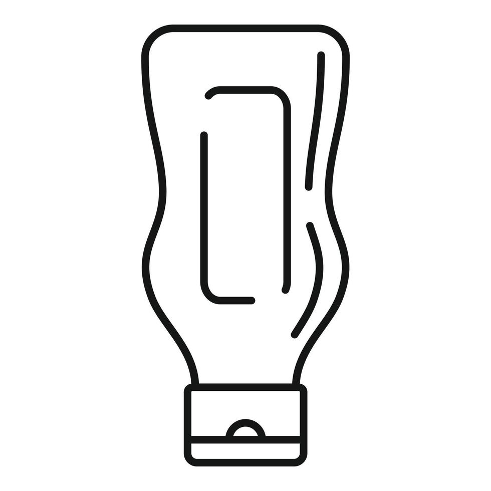 Mustard bottle icon, outline style vector