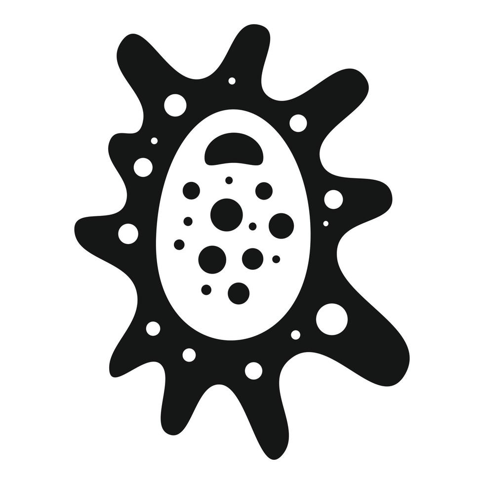 icono de bacteria, estilo simple vector