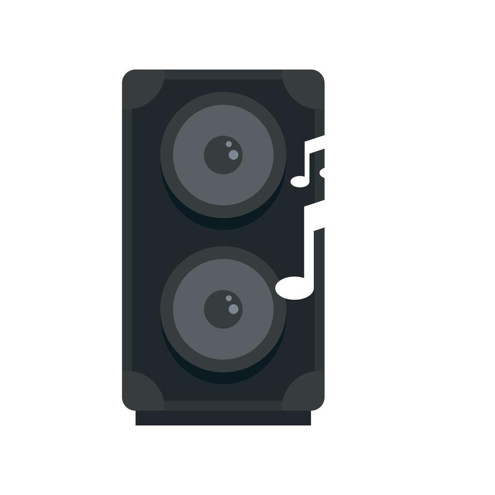 icono de altavoz de música, estilo plano vector