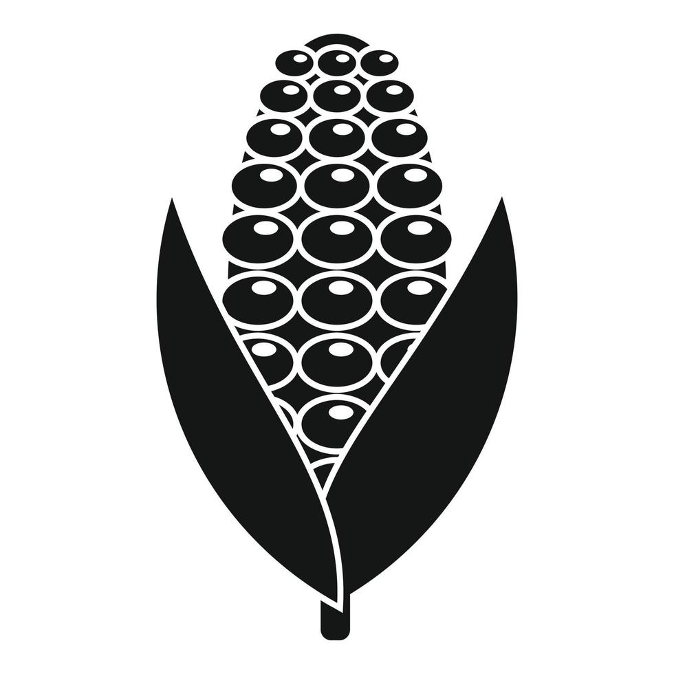 Field corn icon, simple style vector