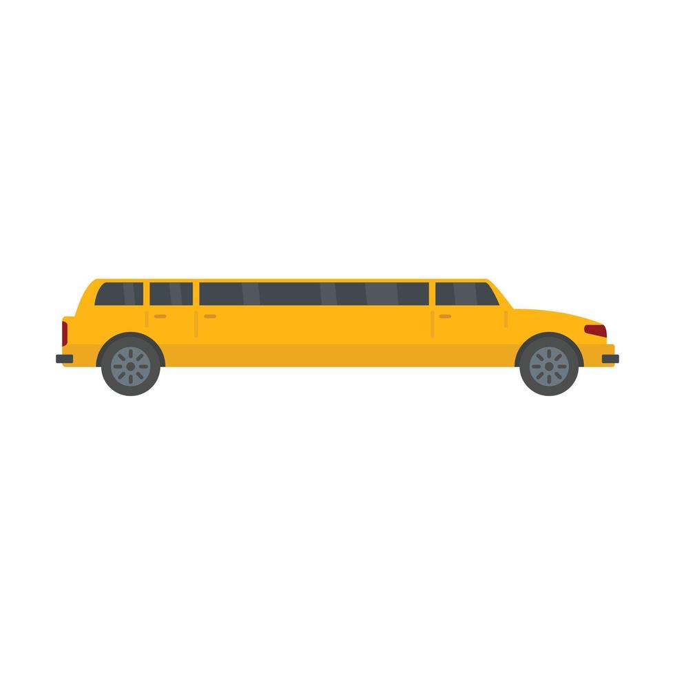 Travel limousine icon, flat style vector