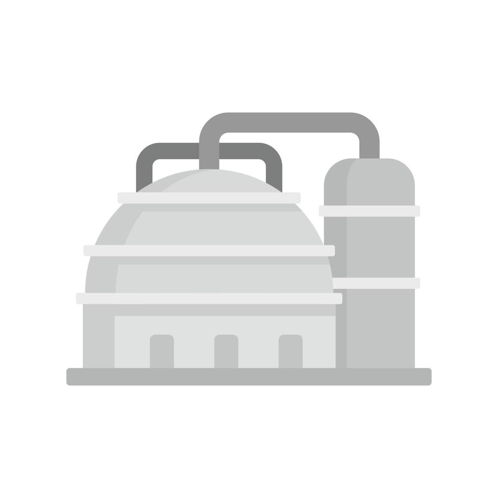 Platform refinery plant icon, flat style vector