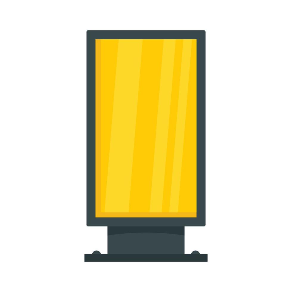 icono de caja de luz de calle, estilo plano vector