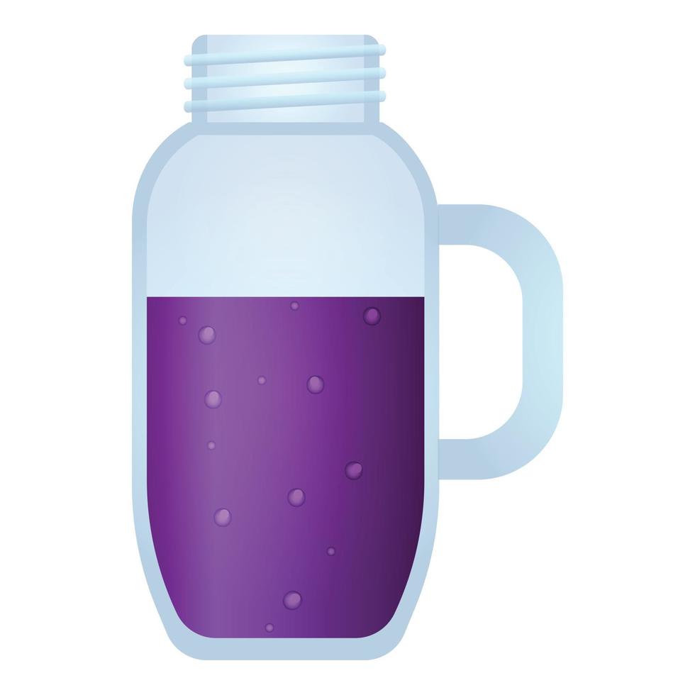 Berry smoothie icon, cartoon style vector
