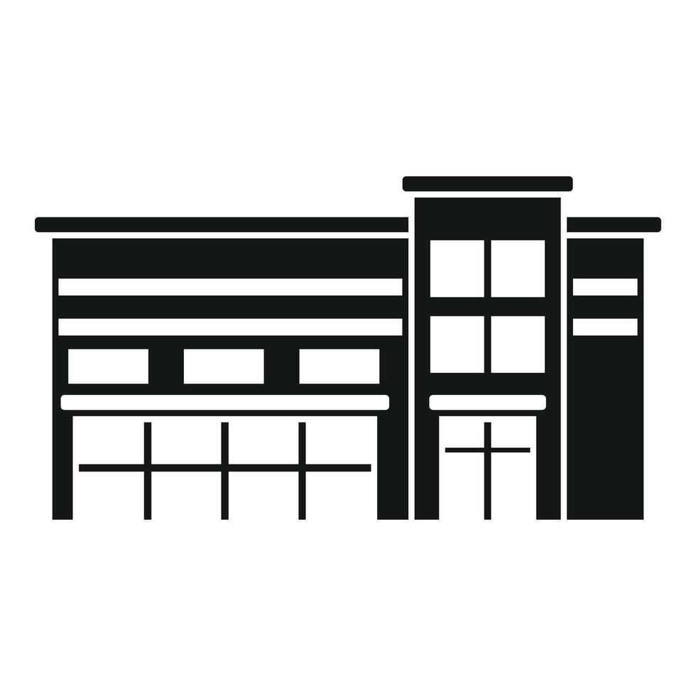 icono de centro comercial, estilo simple vector