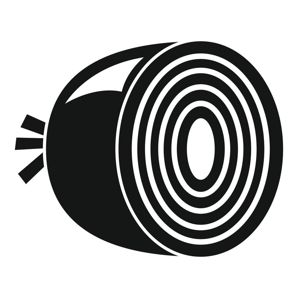 Half beet icon, simple style vector