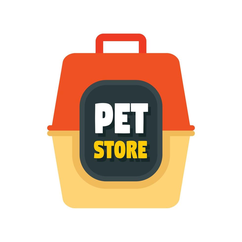 logotipo de la tienda de cajas de mascotas, estilo plano vector