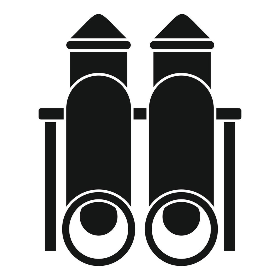 Tower kid pipe icon, simple style vector
