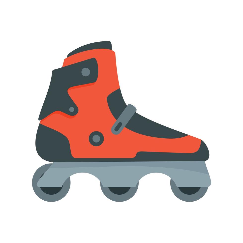 icono de patines en línea de interior, estilo plano vector