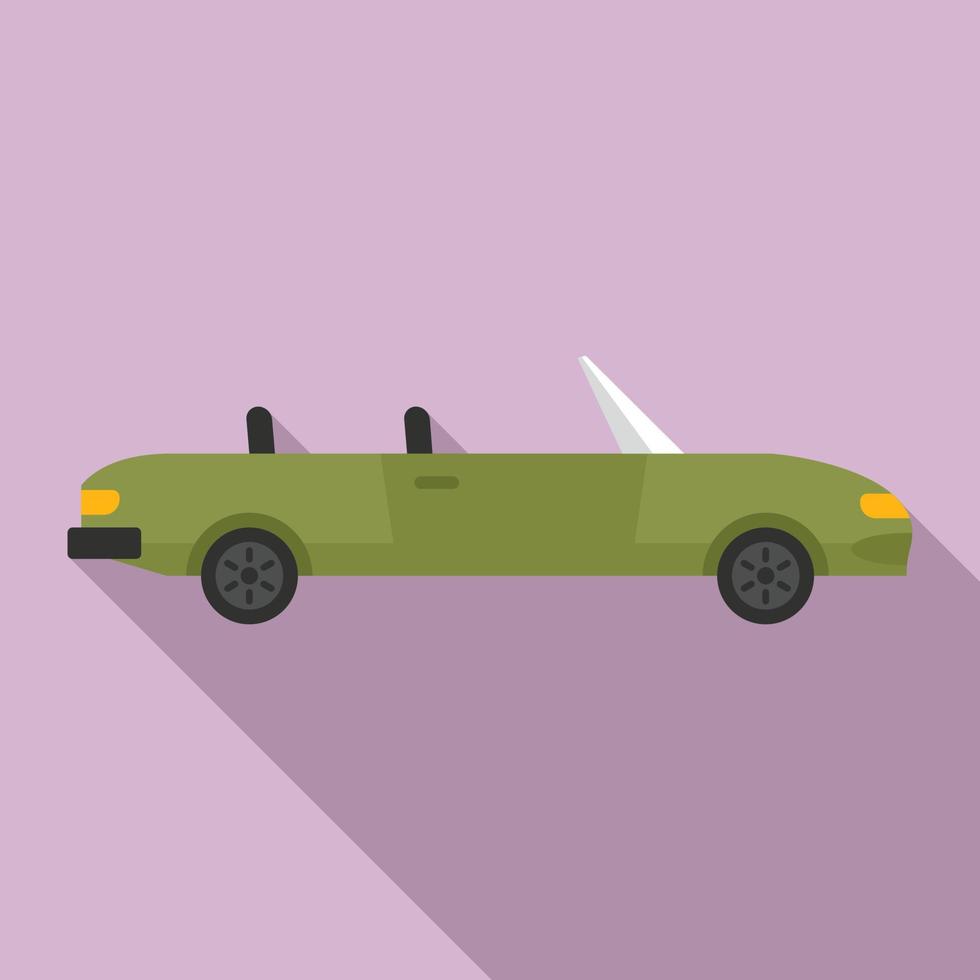 Family cabriolet icon, flat style vector
