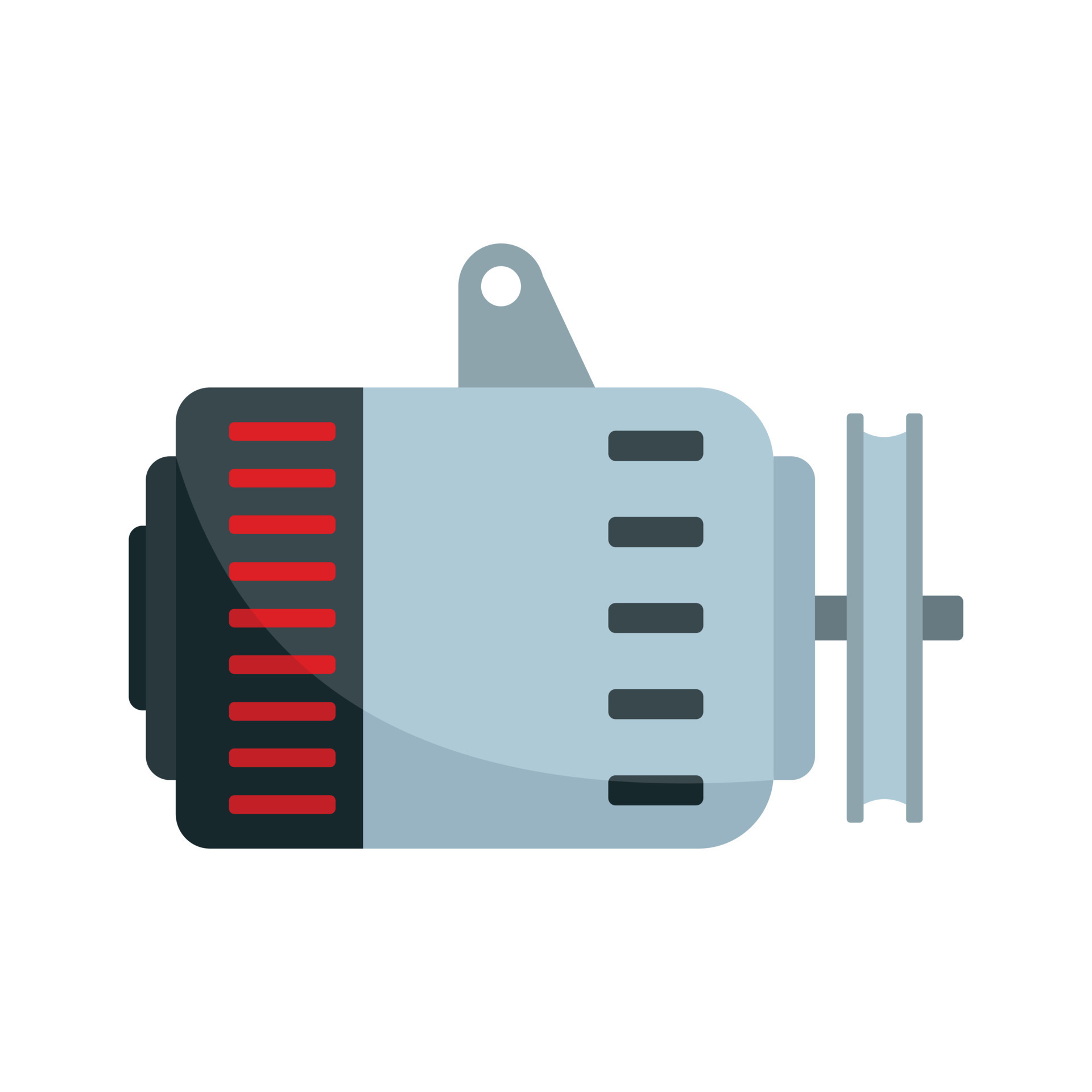 Car alternator icon, flat style 14479705 Vector Art at Vecteezy