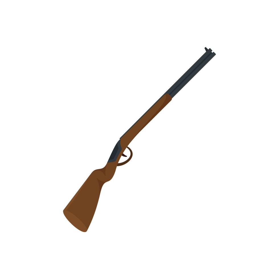 icono de rifle de caza americano, estilo plano vector