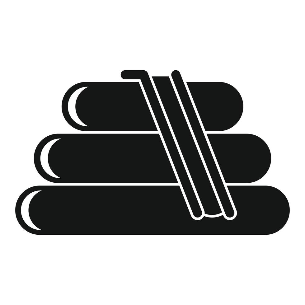 Rubber kid slide icon, simple style vector