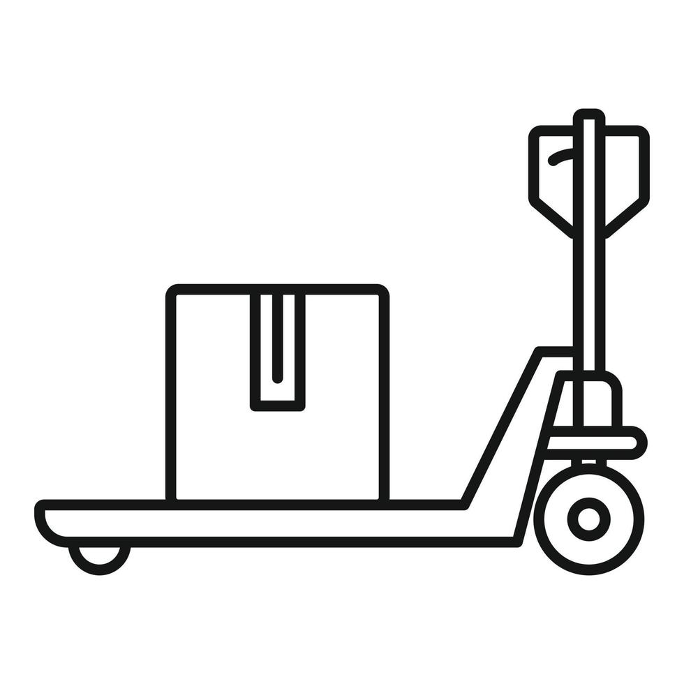 Warehouse lift icon, outline style vector