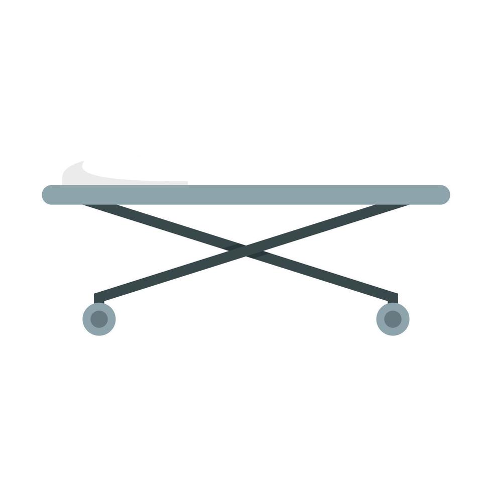 Forensic laboratory cart desk icon, flat style vector