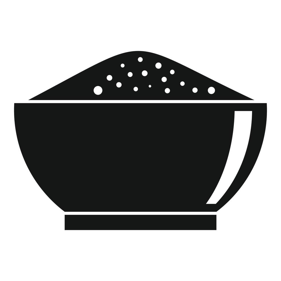 Chili pepper bowl icon, simple style vector