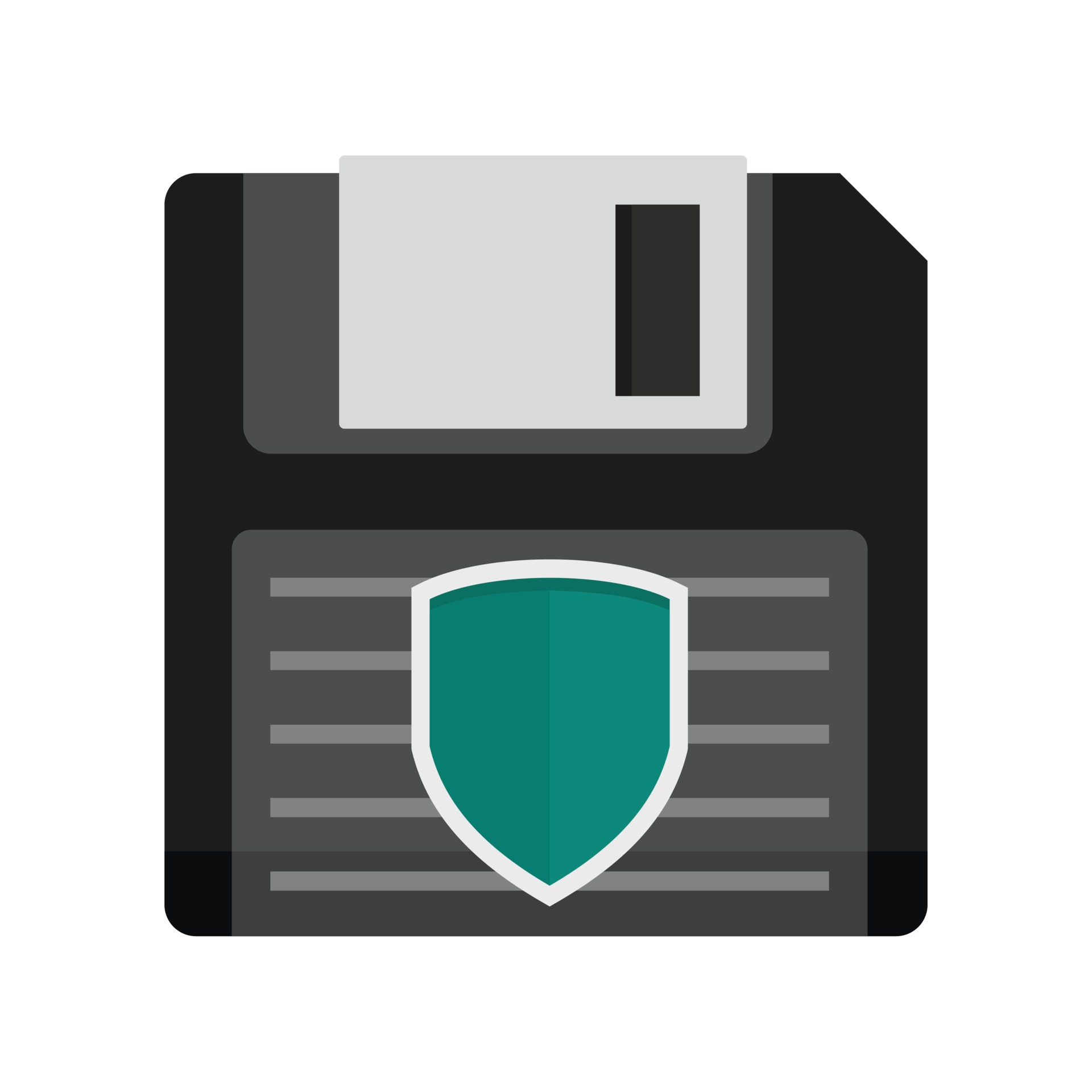Floppy disk protected icon, flat style 14479802 Vector Art at Vecteezy
