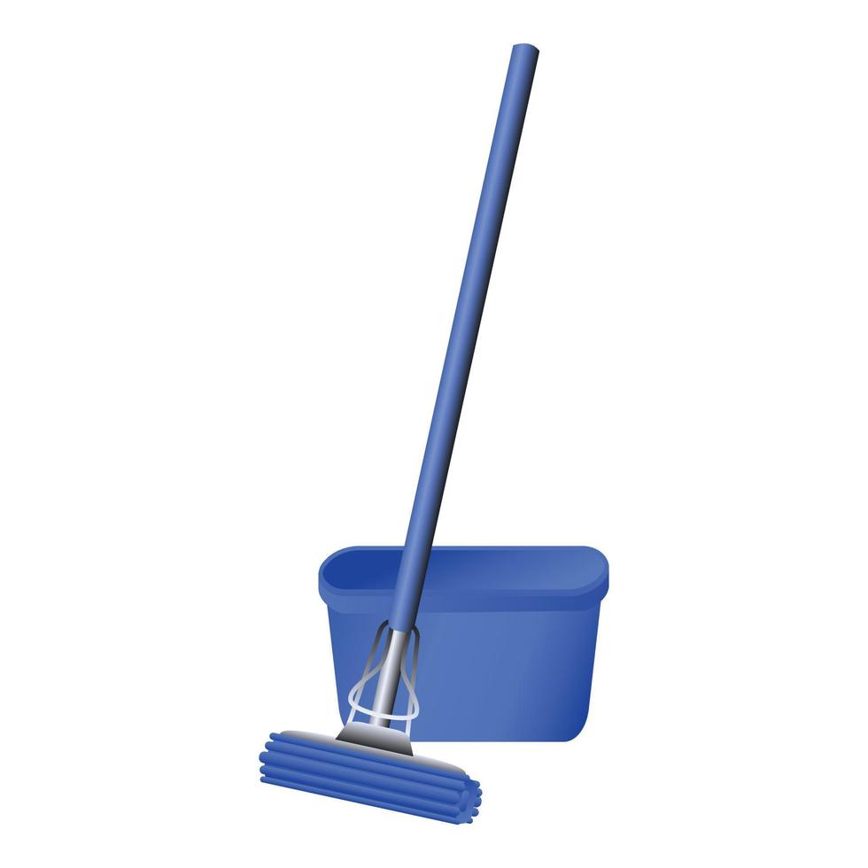 Modern mop icon, cartoon style vector