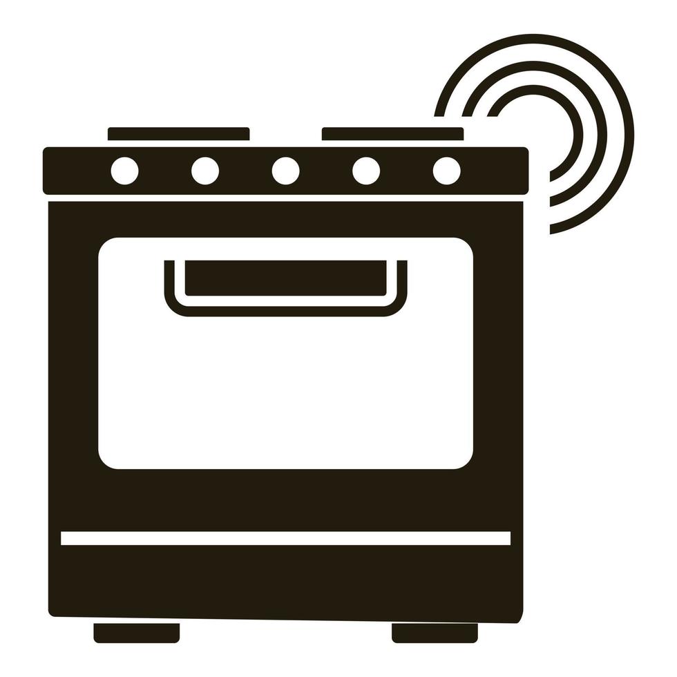 Electric stove icon, simple style vector