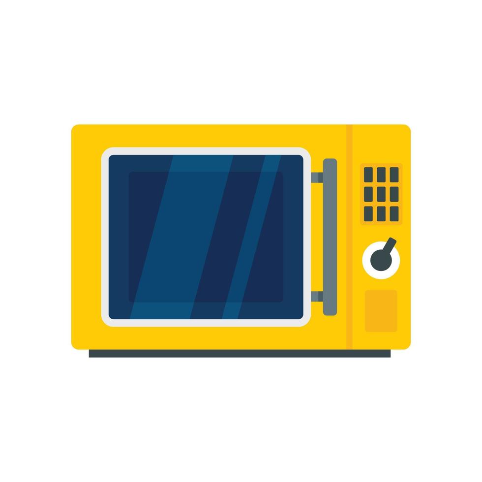 Keypad microwave icon, flat style vector