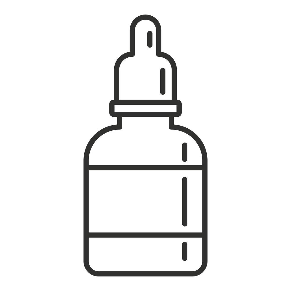 Medical dropper icon, outline style vector