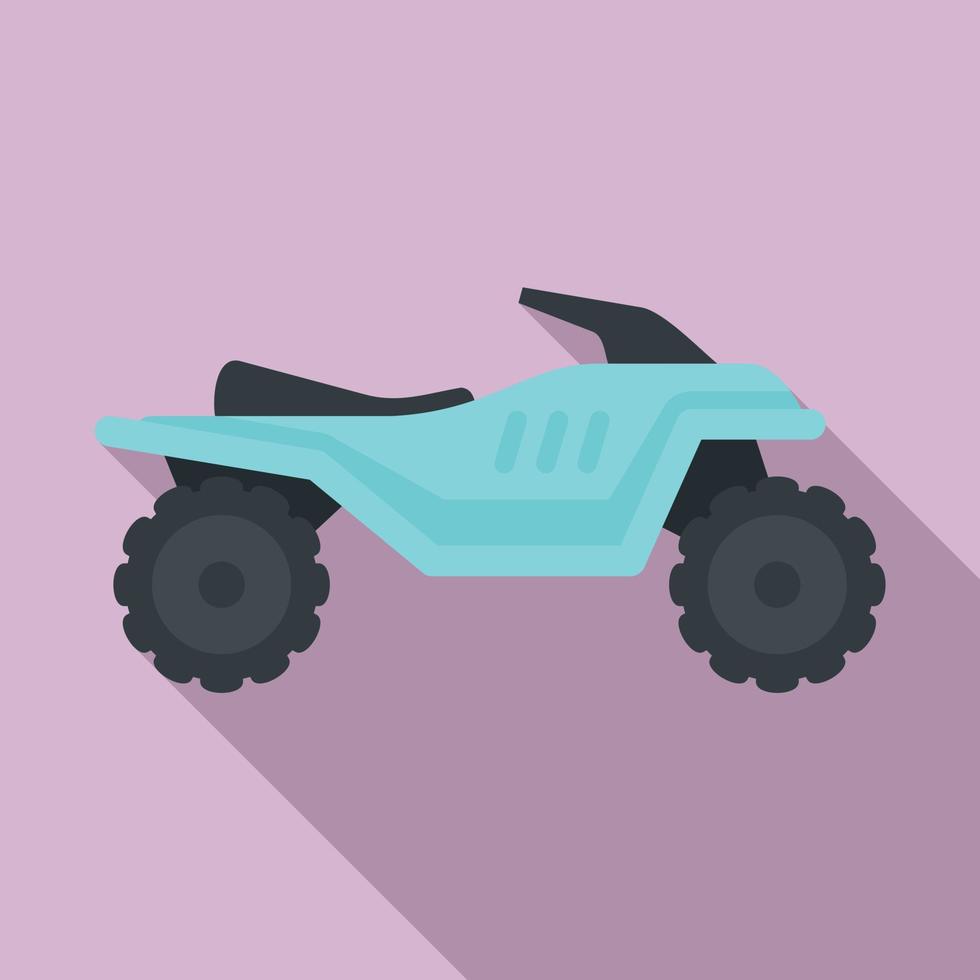 icono de motocross quad, estilo plano vector